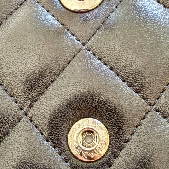 Authentic CHANEL Classic Double Flap Bag Jumbo Black Lamb Leather Silver Box - Picture 9 of 16